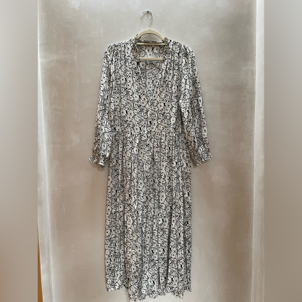 Zara black and white maxi dress